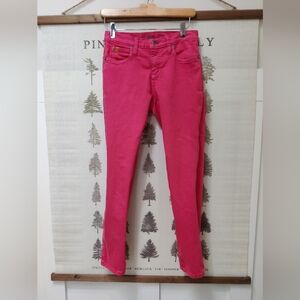 Yoga Jeans by Second Denim Pink Skinny Jeans Mid Rise Size 25